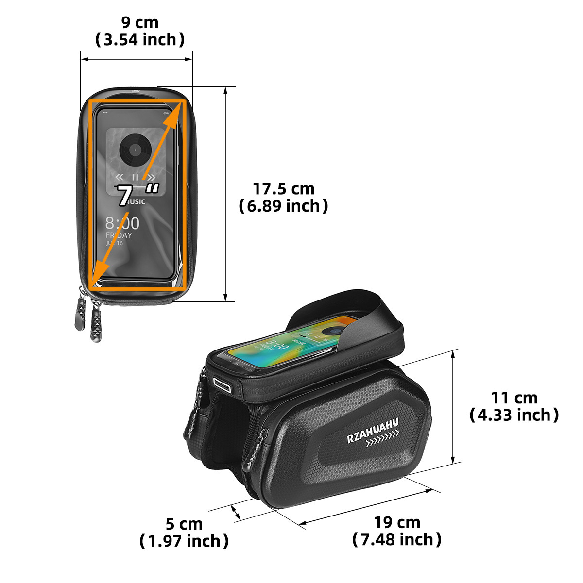 Bicycle Bag with Front Phone H - Mountain Biking Oxford recension och pris