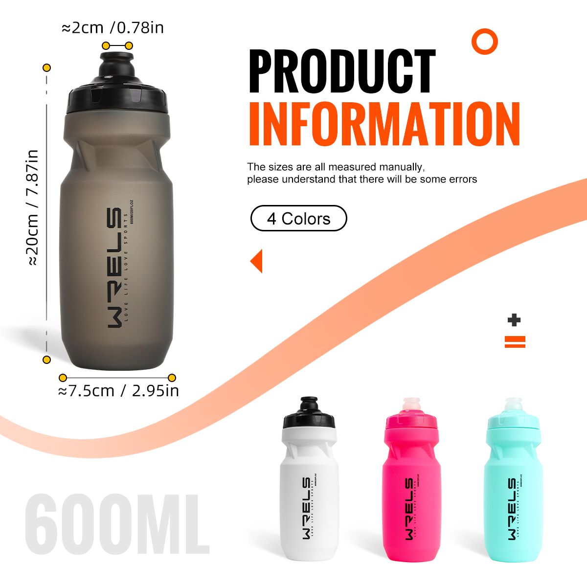 WRELS 600ML PP Bicycle Water B - Mountain Biking Water Bottle recension och pris