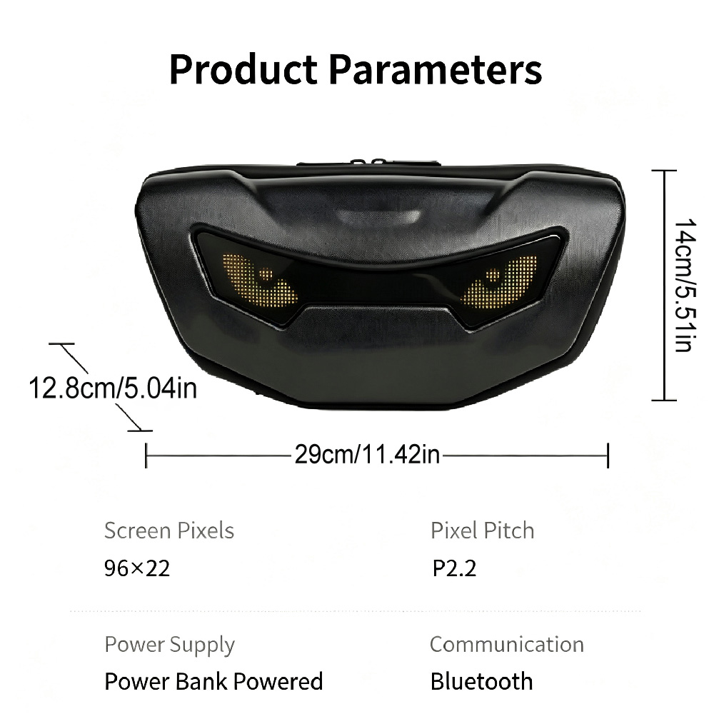 LED Pixel Handlebar Bag with B - Mountain Biking App recension och pris