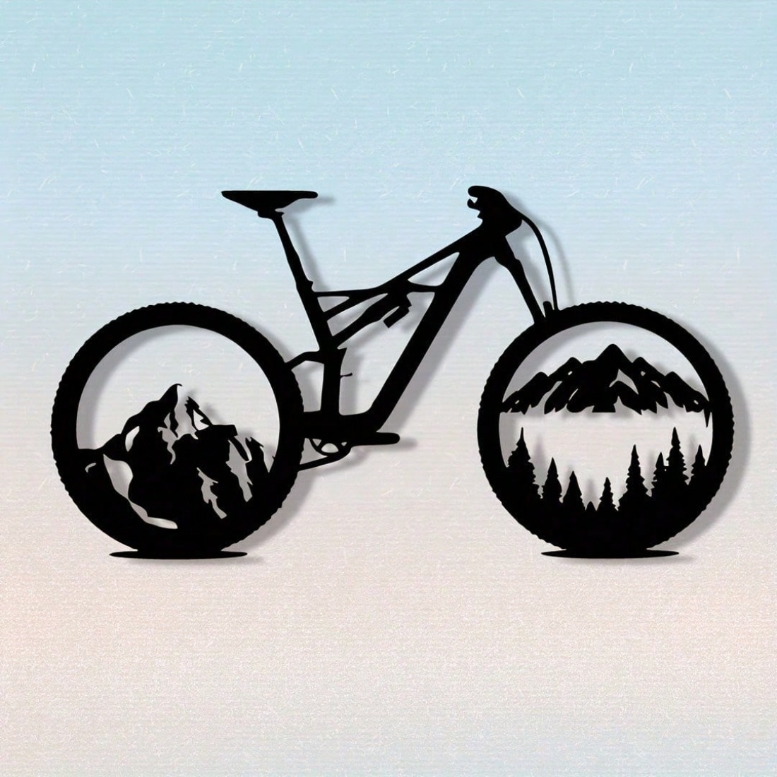Black Metal Mountain Bike Tire - Mountain Biking Gifts recension och pris